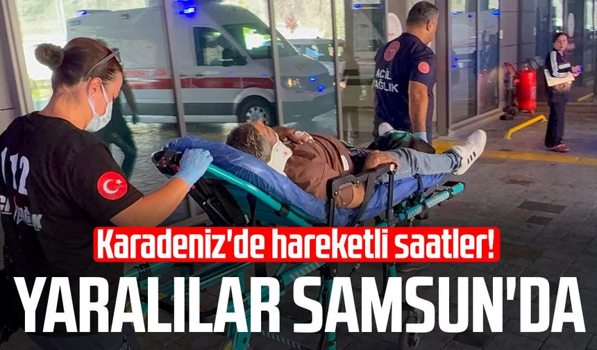 Rusya açıklarında dron saldırısına uğrayan gemideki yaralılar Samsun'a getirildi