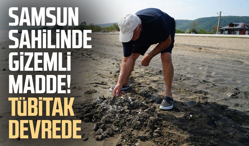 Samsun sahiline vuran şüpheli maddeyi TÜBİTAK inceleyecek - samsuncanlihaber.com
