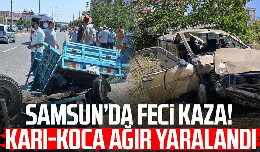 Samsun'da iki araç birbirine girdi! 4 yaralı