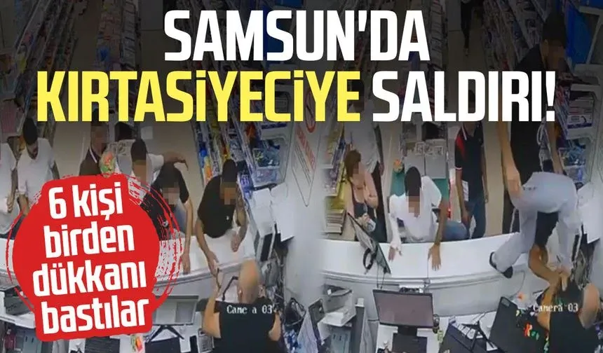 Kırtasiyeyi bastılar, sahibine tekme tokat saldırdılar: O anlar kamerada