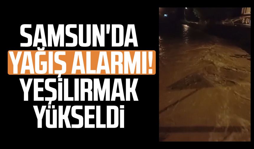 Samsun'da yağış alarmı! Yeşilırmak yükseldi