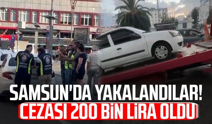 Samsun'da korsan taksi denetimi: 2 araca 200 bin lira ceza