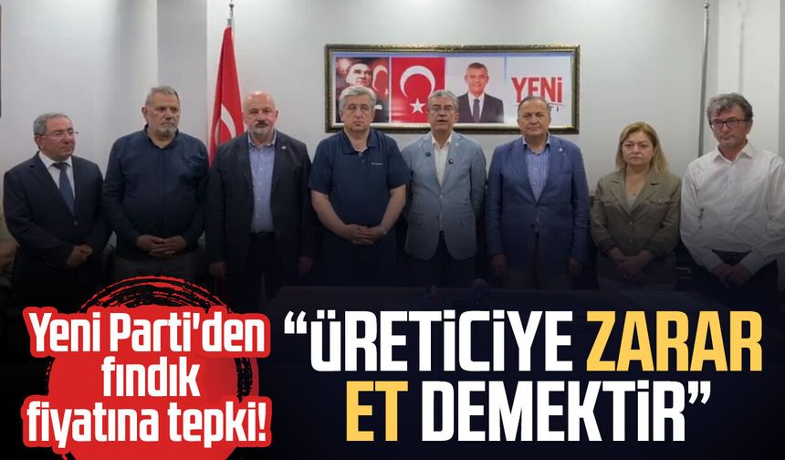 Yeni Parti'den fındık fiyatına tepki! "Üreticiye zarar et demektir"