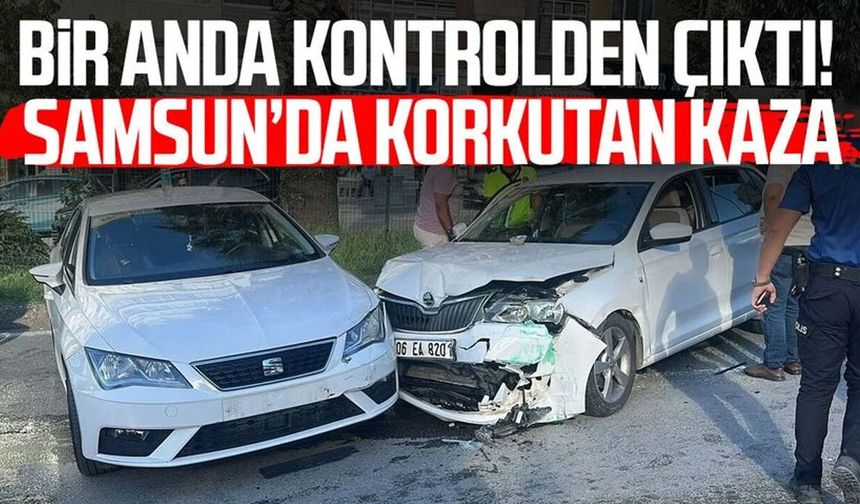 Kontrolden çıkan otomobil karşı şeritte başka bir araçla çarpıştı: 2 yaralı