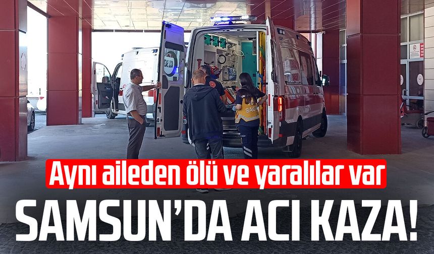 Samsun'da otomobil şarampole devrildi: 1 ölü, 3 yaralı