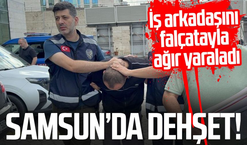 İş arkadaşını falçatayla ağır yaraladı