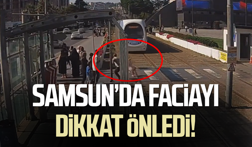 Samsun’da faciayı güvenlik görevlisinin dikkati önledi