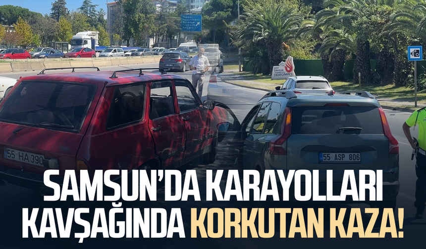 Samsun'da araçlar çarpıştı: 2'si çocuk 3 yaralı