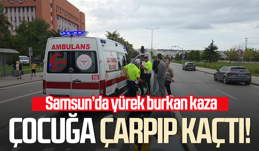 Motosiklet sürücüsü annesinin yanındaki çocuğa çarpıp kaçtı