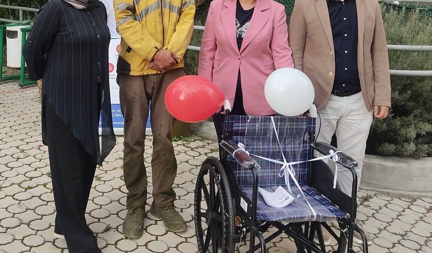Tehdit soruşturması tekerlekli sandalye bağışıyla sonuçlandı