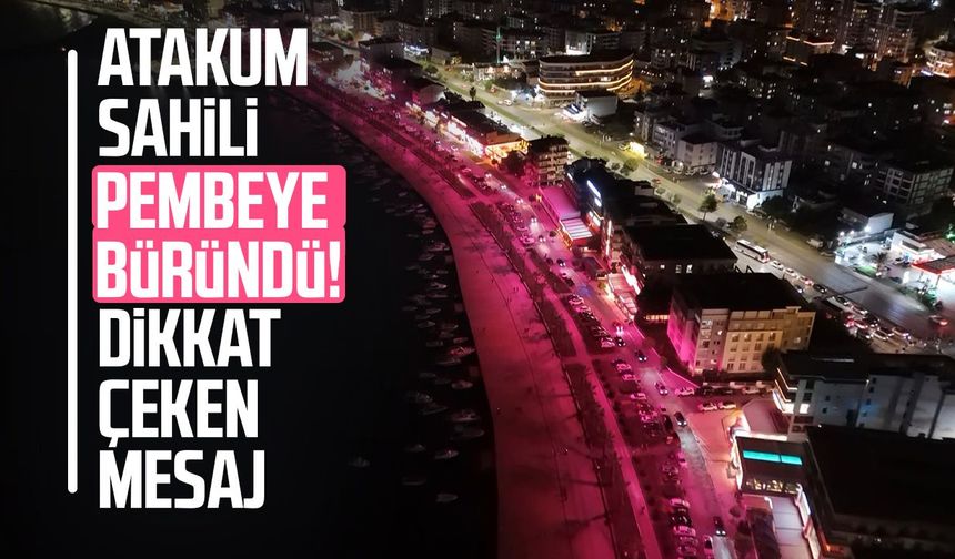 Sahilde pembe seferberlik: Meme kanserine karşı farkındalık ışıkları