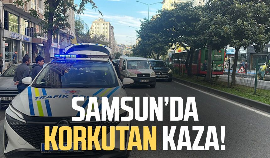 Samsun'da motosiklet hafif ticari araca çarptı: 2 yaralı