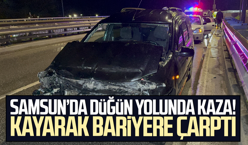 Düğüne giden otomobil kaza yaptı: 1 yaralı