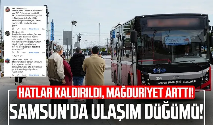 Samsun'da ulaşım düğümü! Kaldırılan hatlar vatandaşı mağdur etti