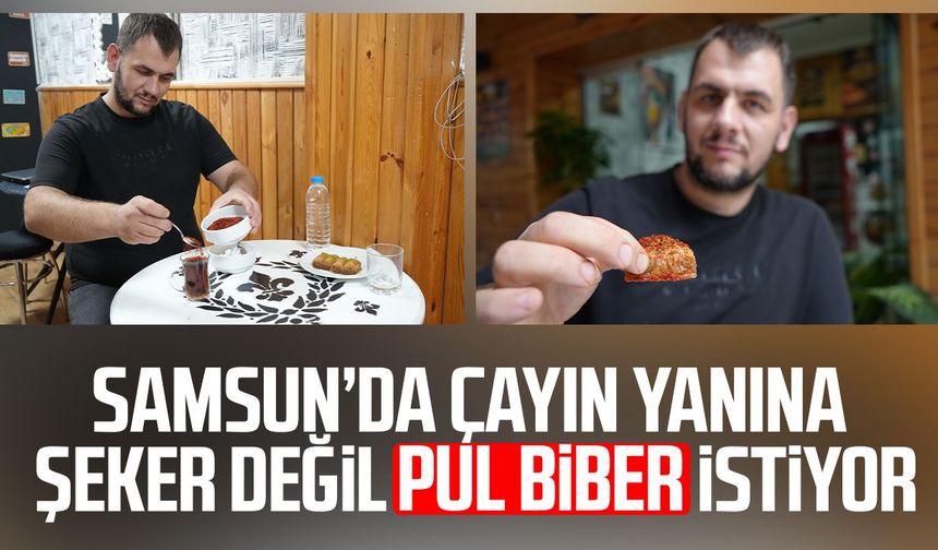 Acısız yaşayamıyor: Tatlıya bile pul biber atıp yiyor