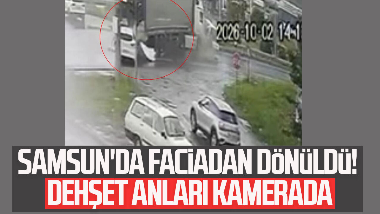 Samsun'da 5 kişinin yaralandığı kazanın güvenlik kamerası görüntüsü ortaya çıktı